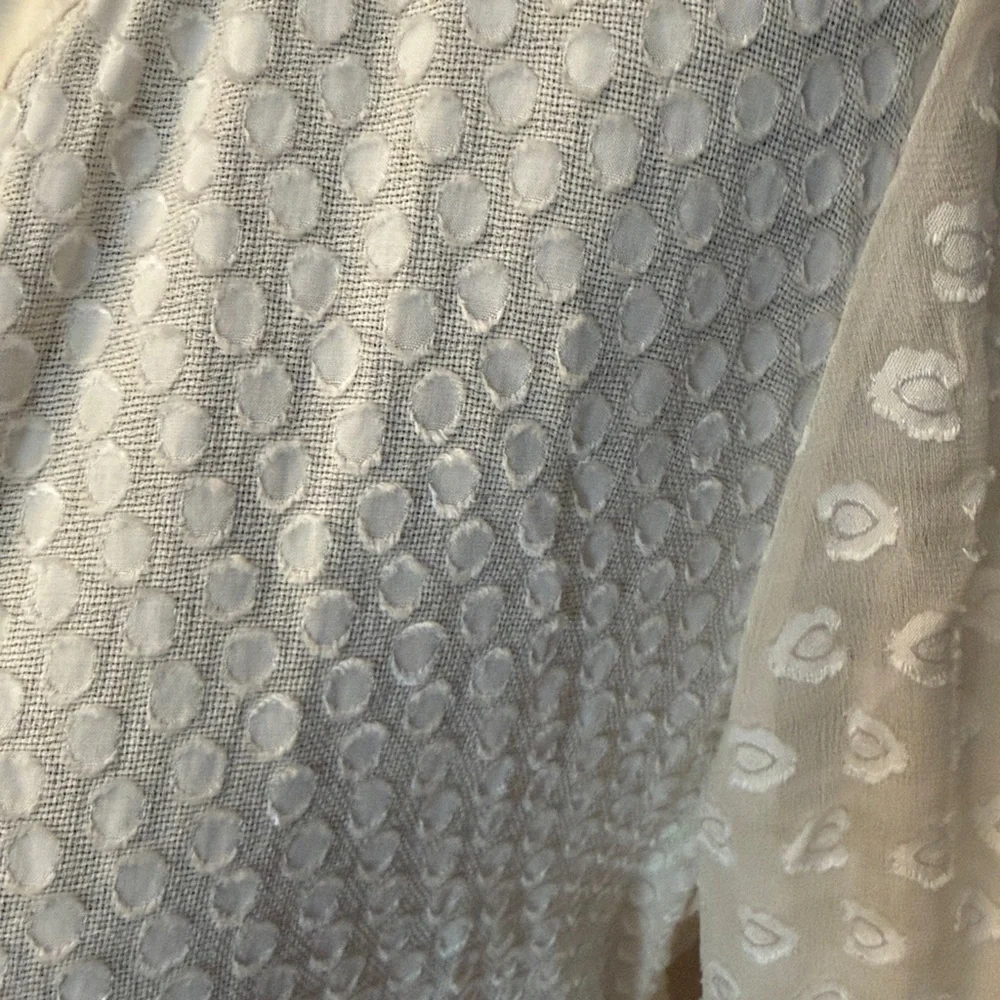 Tory Burch Ivory Swiss Dot Dress Size 8. Excellent condition. Side zipper .